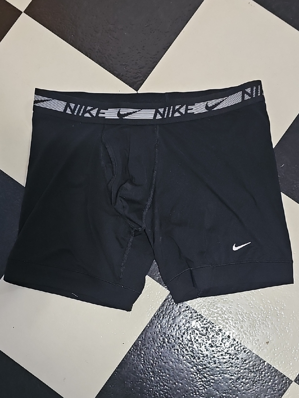 Nike Black Boxer Briefs with Gray Branded Waistband Sz M Mens